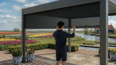 Luxa 100M Zip Screen with Manual Control - 3