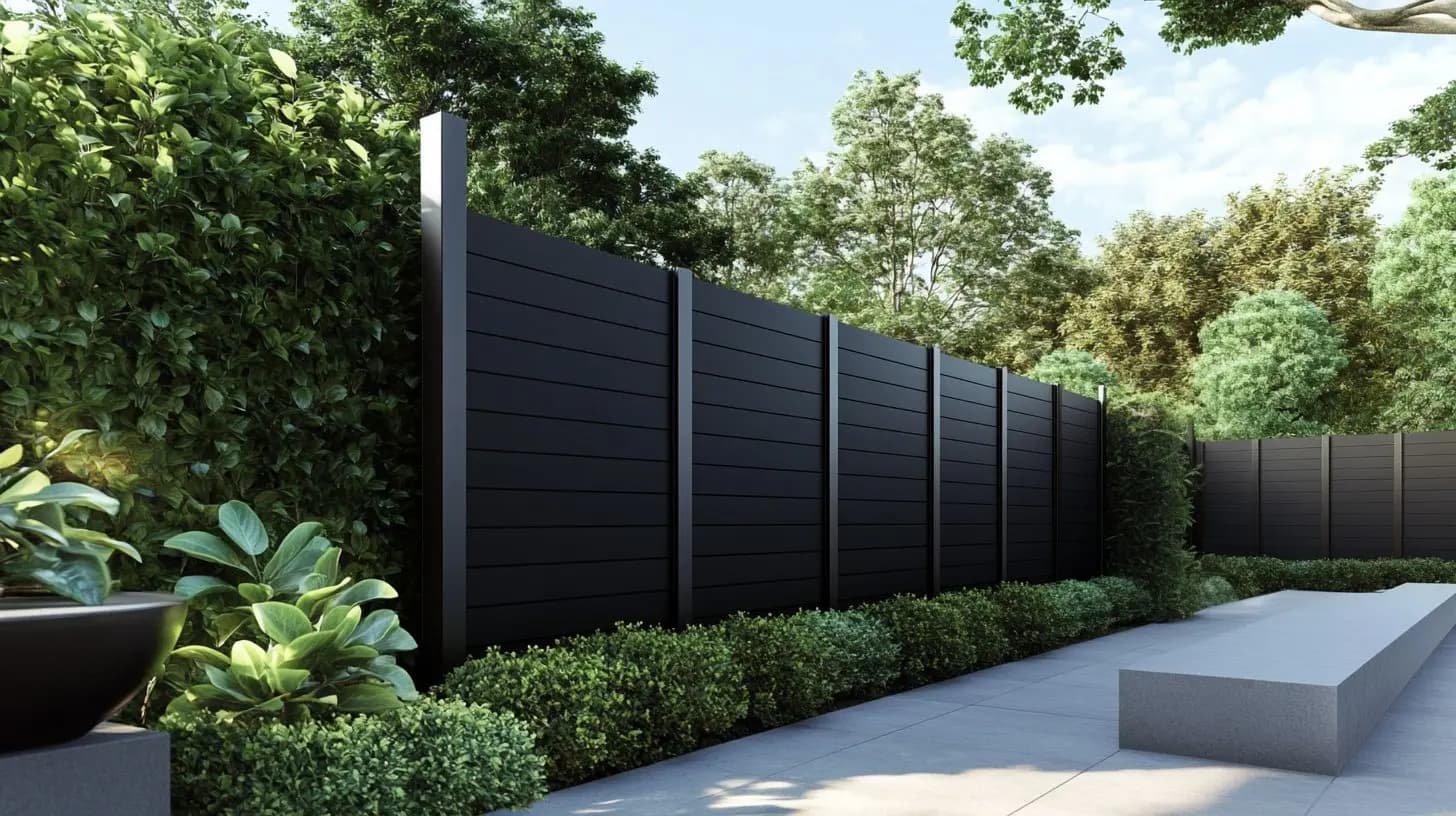 PONARC aluminium fence and glass railing on residential facade