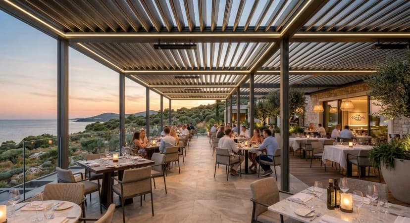 Bioclimatic pergola terrace