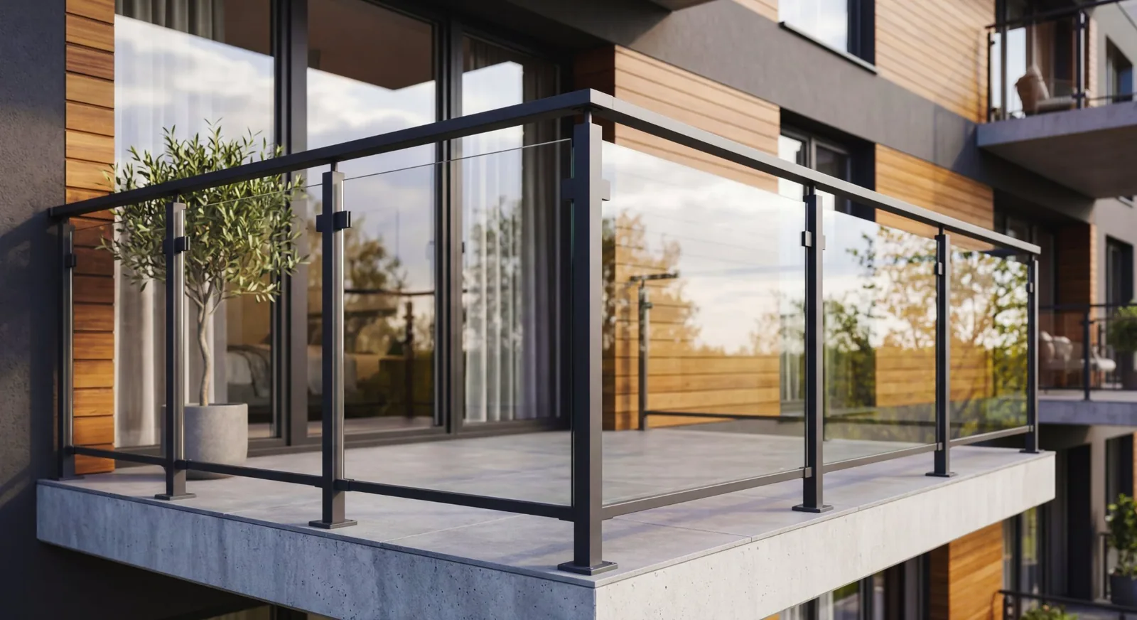 Visio Air Post Glass Balustrade