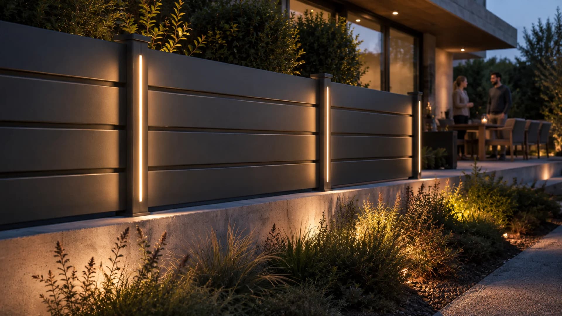 VisioMod Lumina — LED-integriertes Zaunsystem