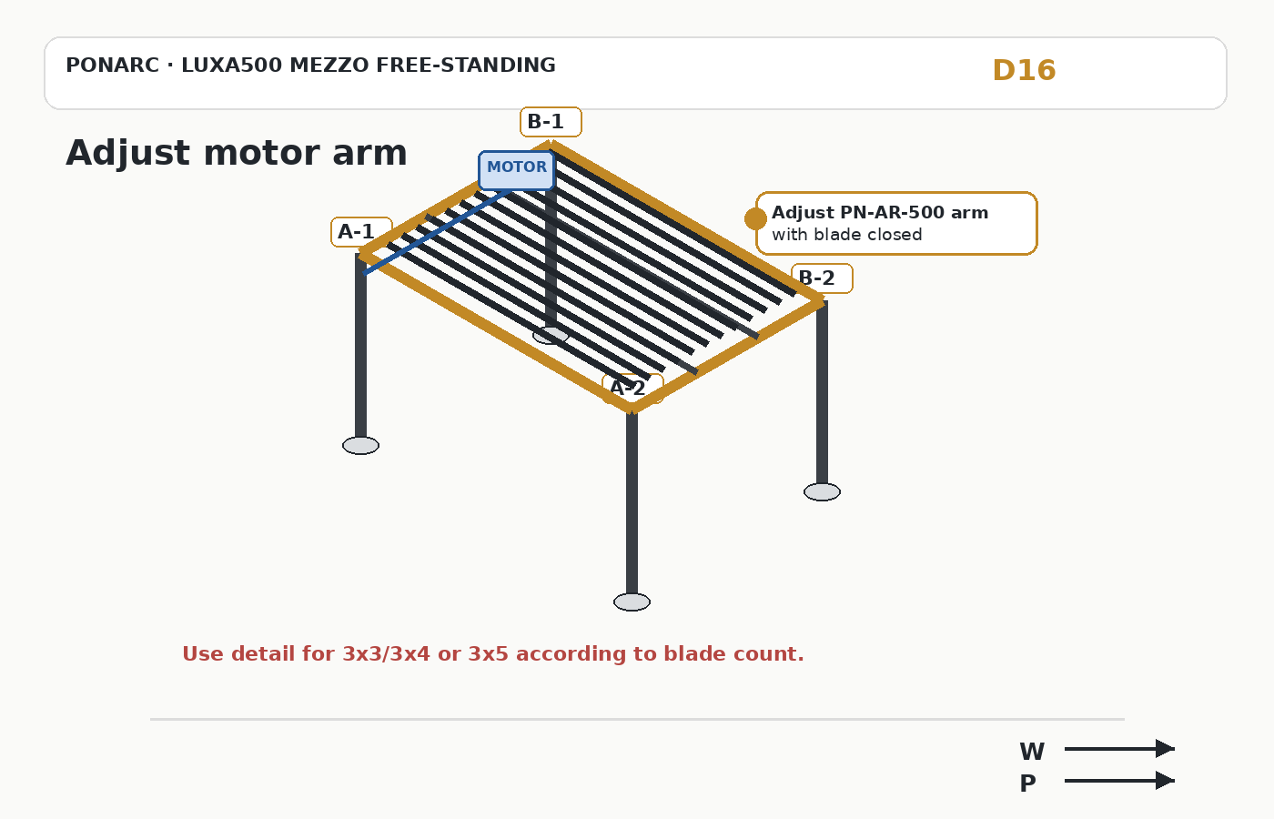 Adjust motor arm — illustration