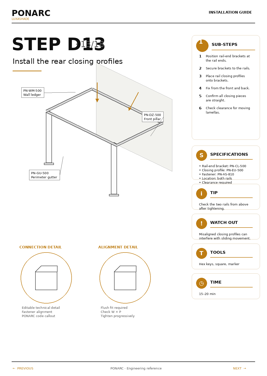 Install manual handle (PN-HD-500) — illustration