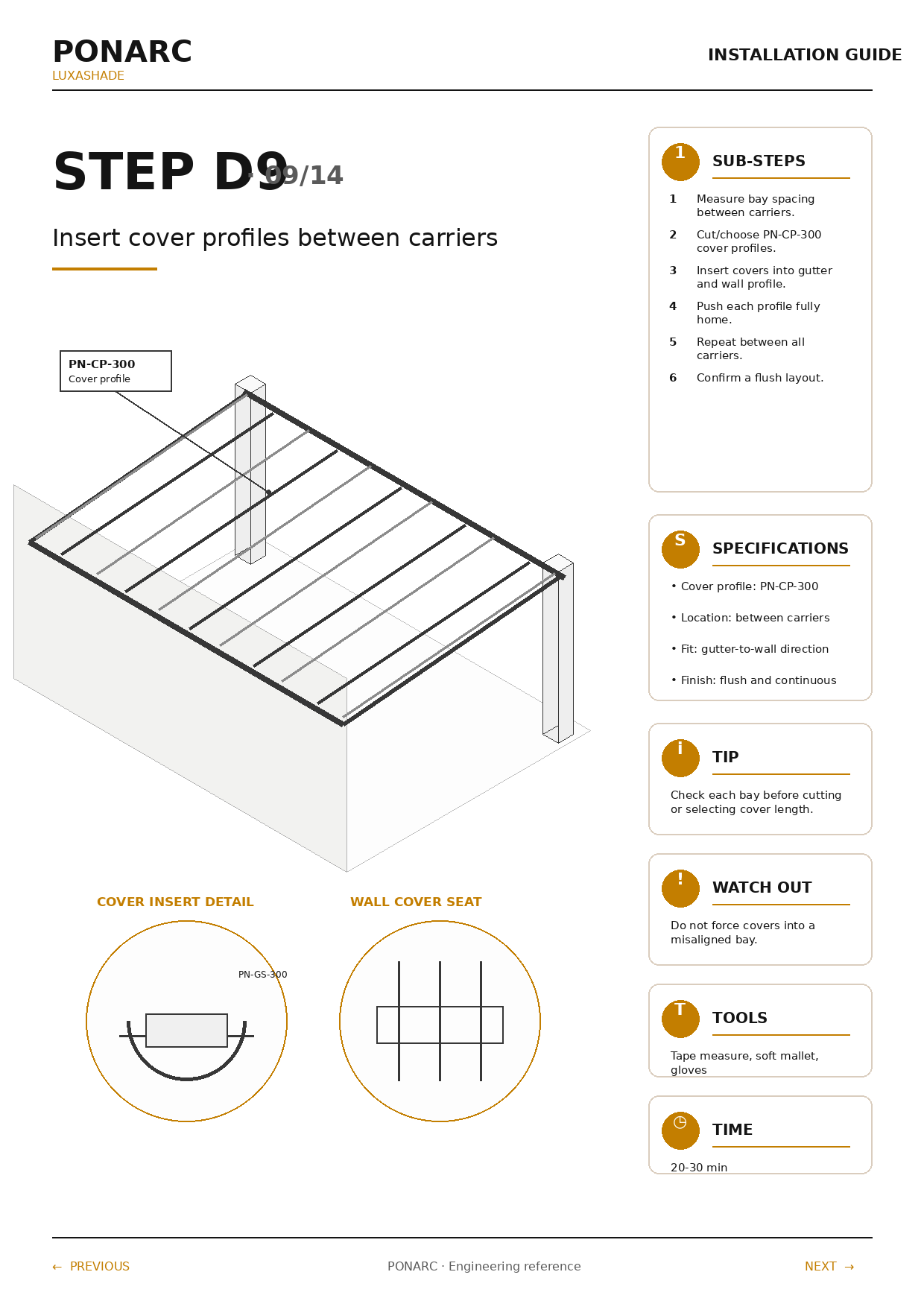 Install main carrier covers and seals — illustration